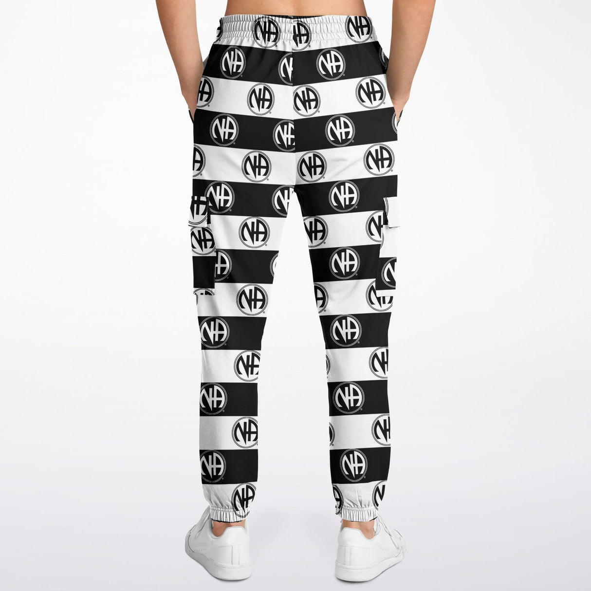 Striped NA Symbol AOP SWEAT PANTS