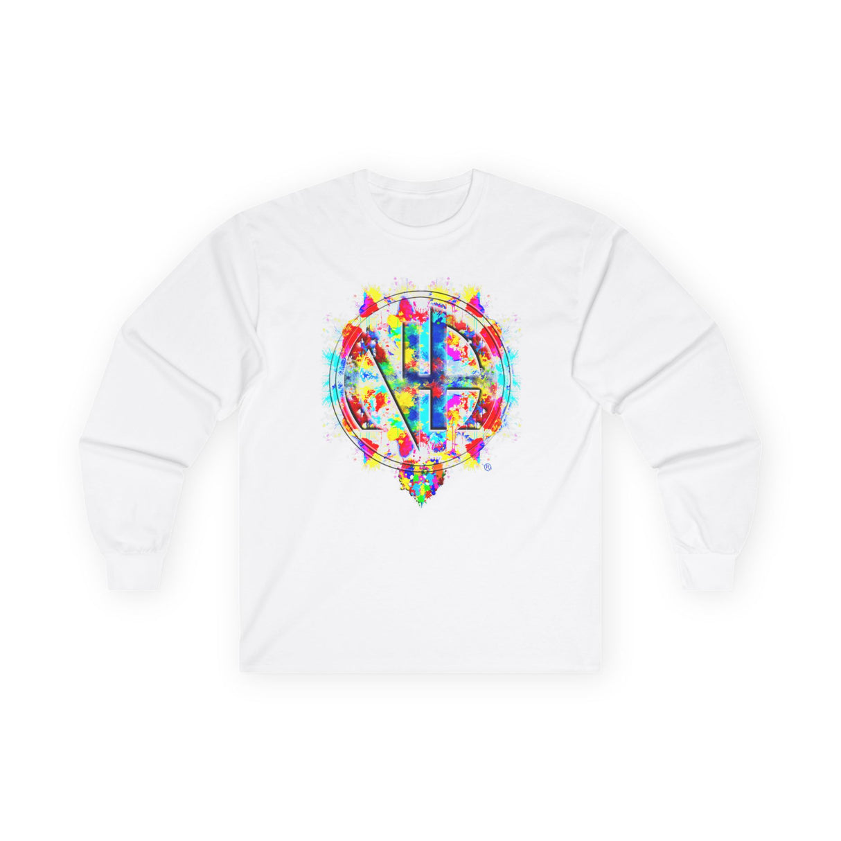 Splattered NA Symbol Long Sleeve dtg Tee