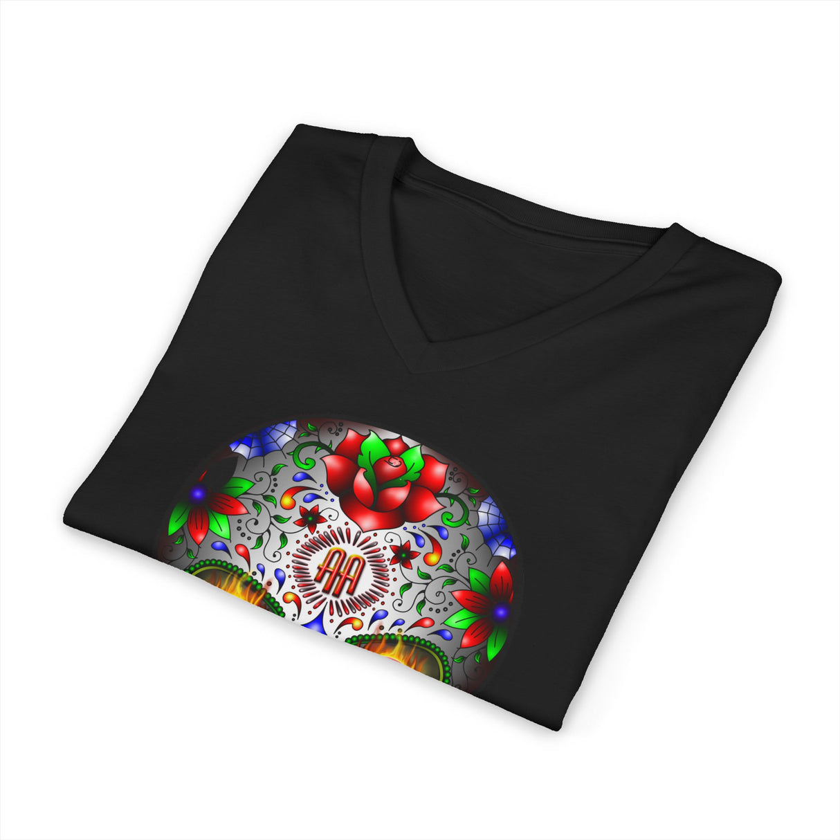 AA Sugar Skull AA V-Neck Tee