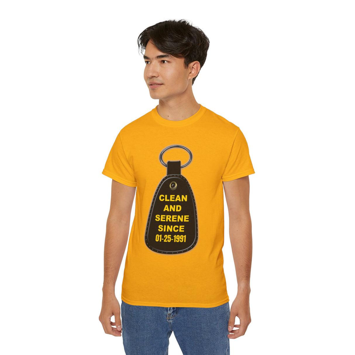 Customized Clean Since Key Tag Tee