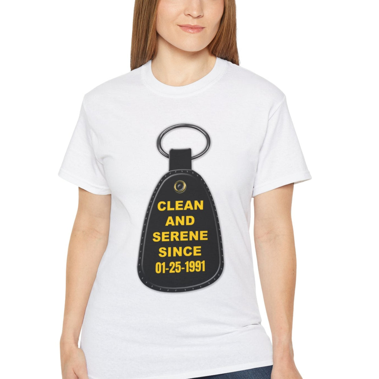 Customized Clean Since Key Tag Tee