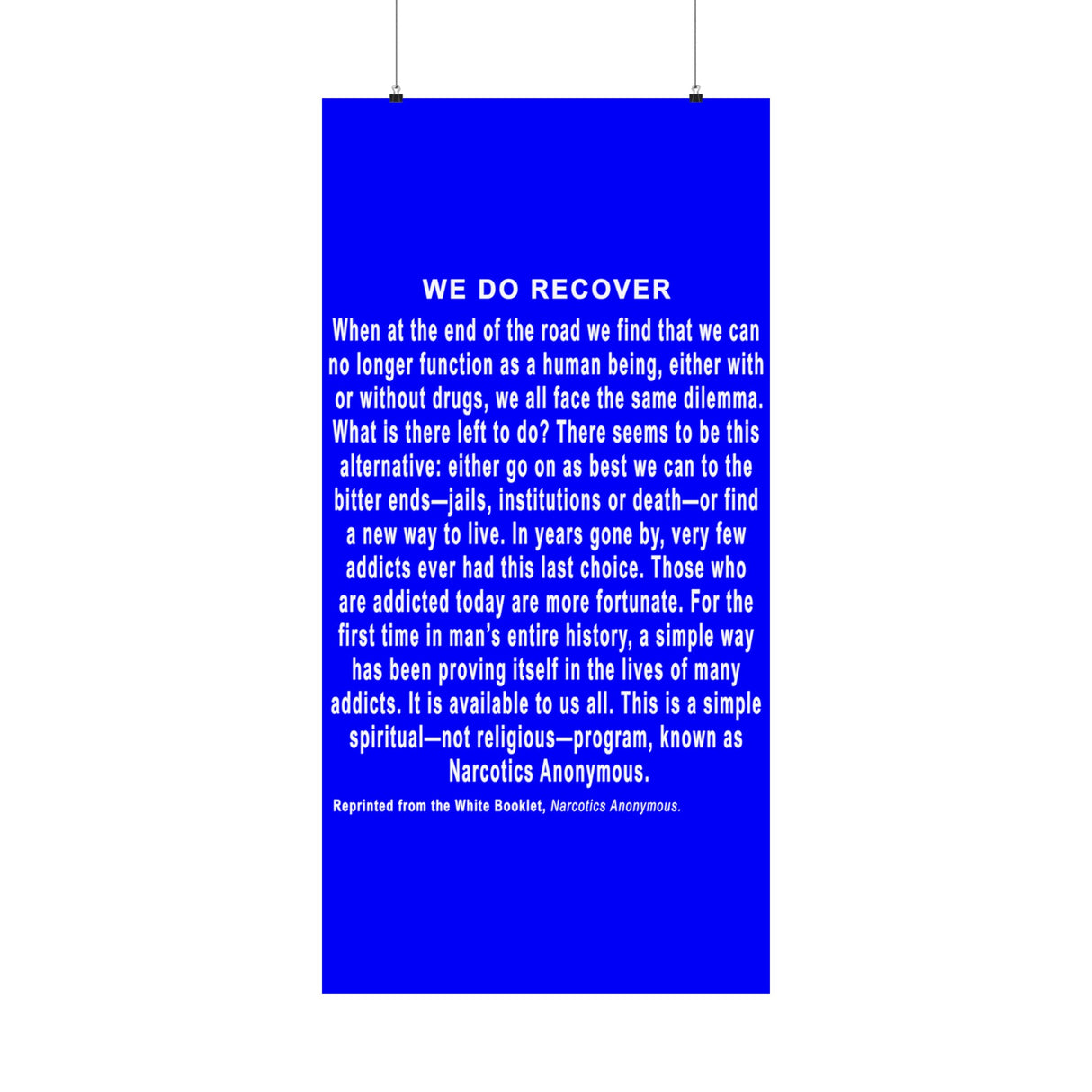 We Do Recover Vertical Posters