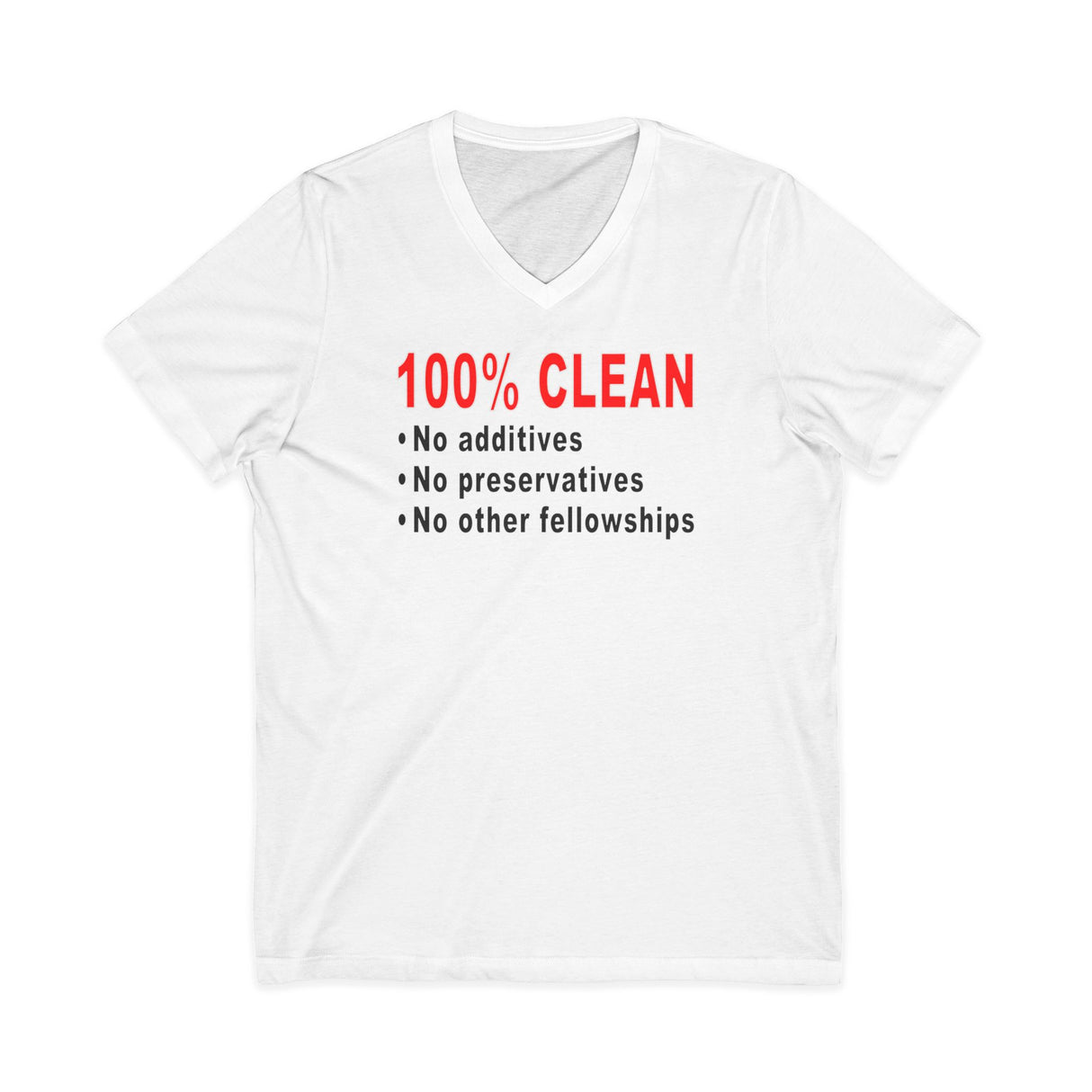 100% Clean V.2 dtg V-Neck Tee