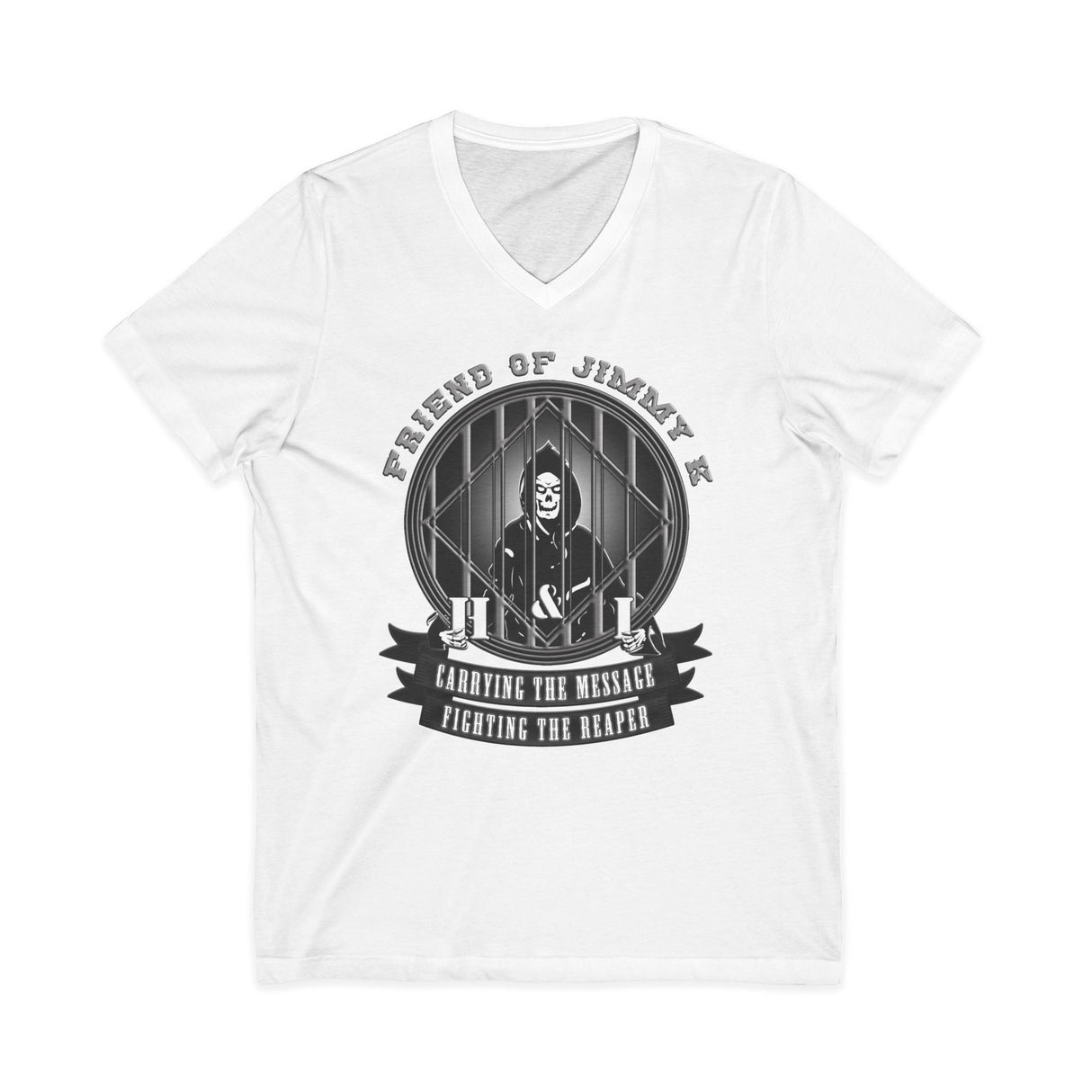 Fighting The Reaper dtg V-Neck Tee