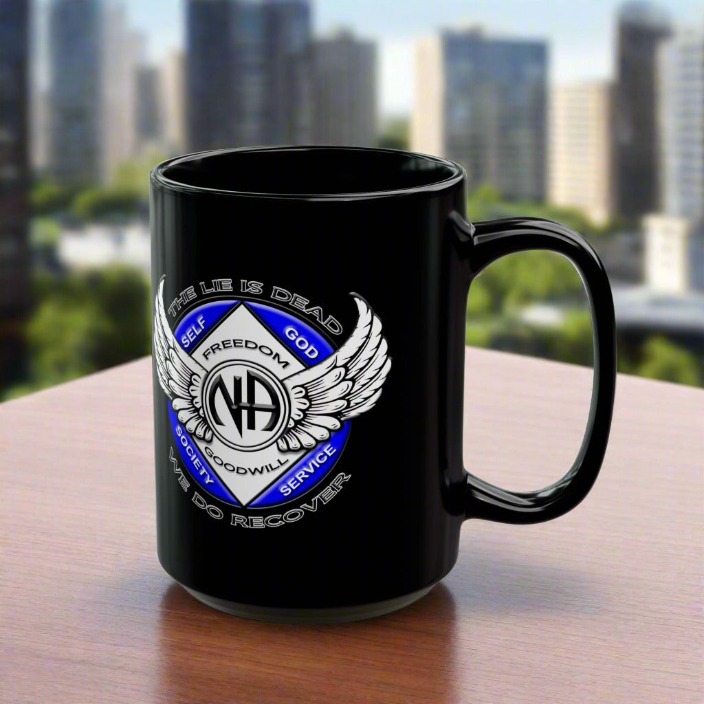 Winged NA Symbol 11/15oz Black Mug