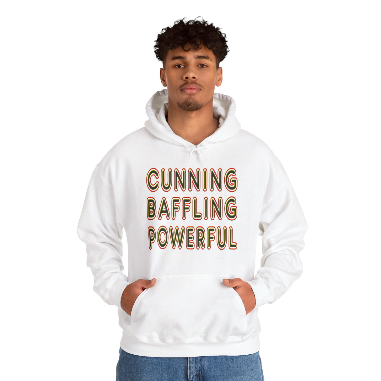 Cunning Baffling Powerful dtg Hoodie