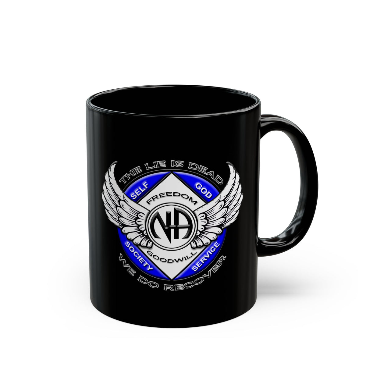 Winged NA Symbol 11/15oz Black Mug