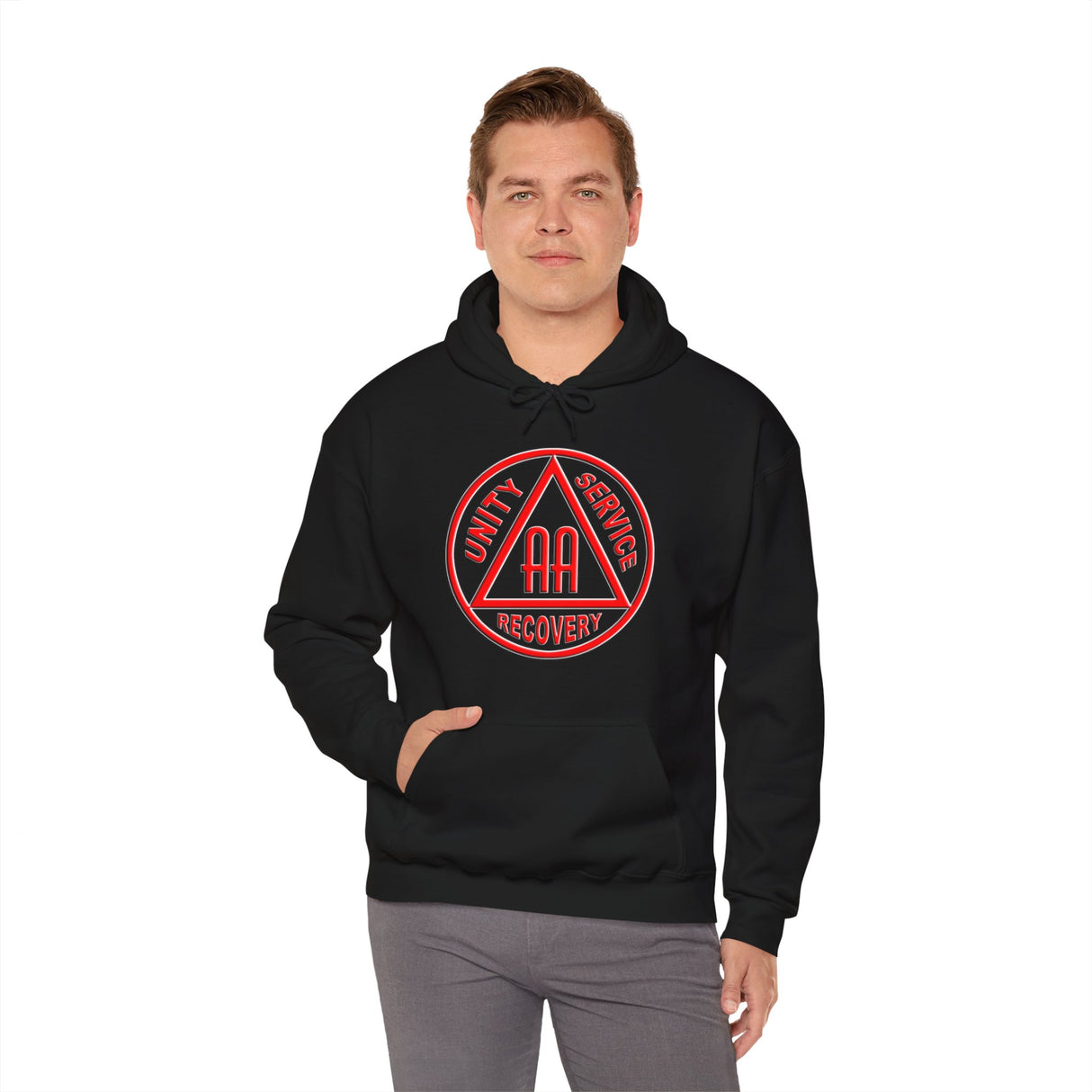 AA Black & Red Symbol dtg Hoodie