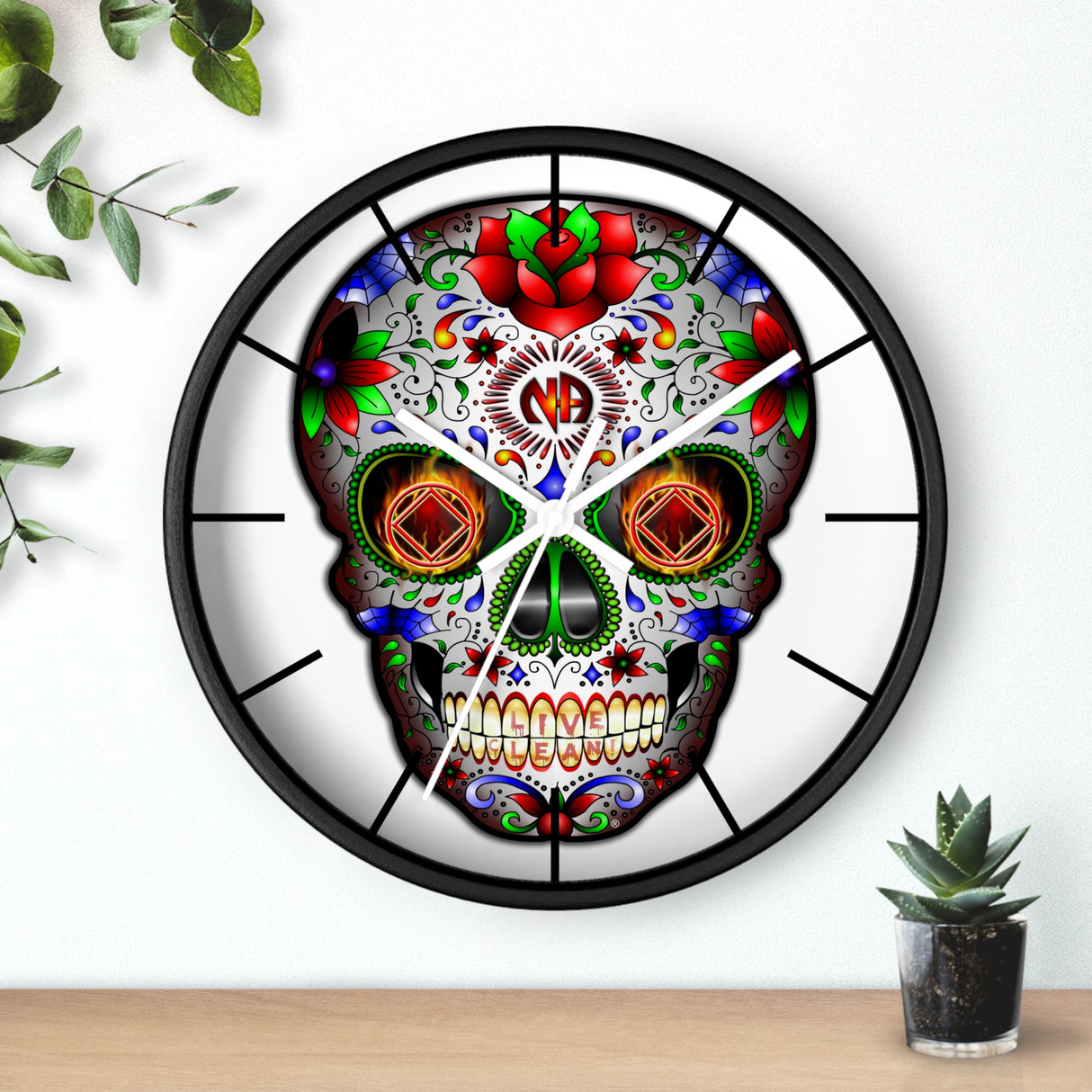 Sugar Skull Wall clock