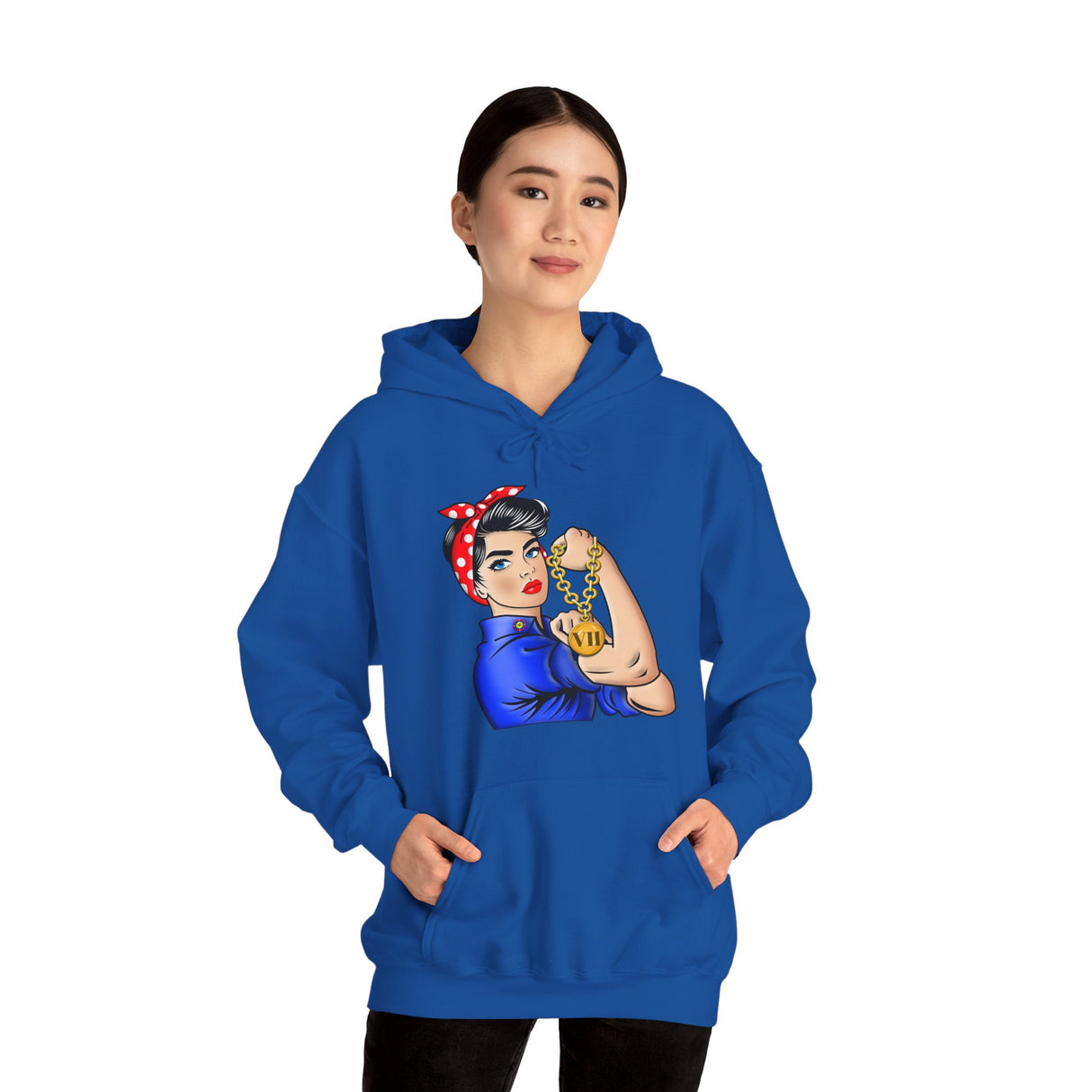 Custom NA Rosie The Riveter dtg Hoodie