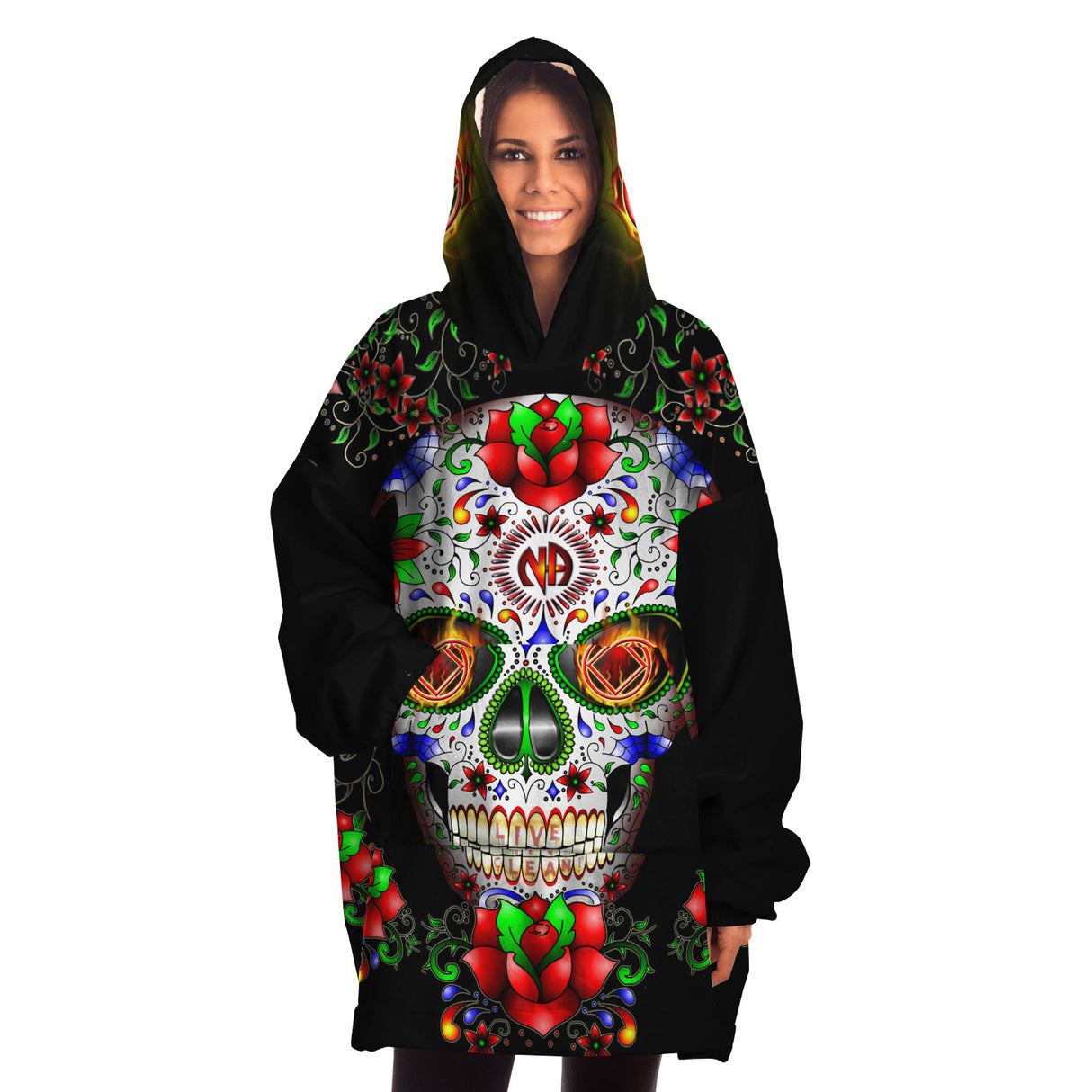 Sugar Skull Snug Hoodie - AOP