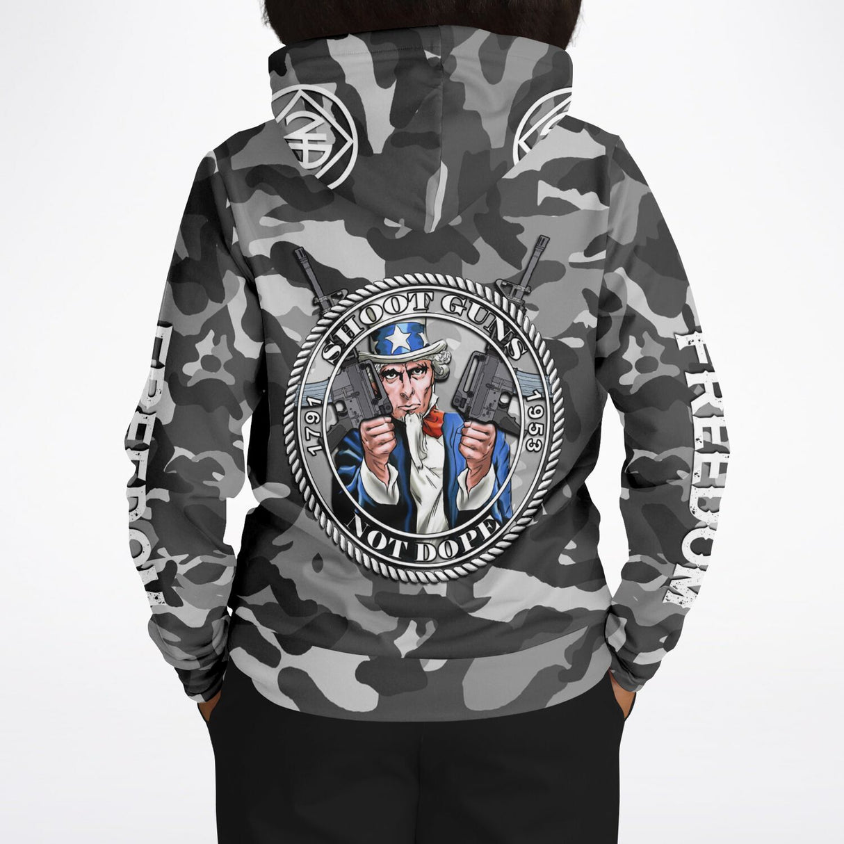 Shoot Guns Not Dope AOP Hoodie