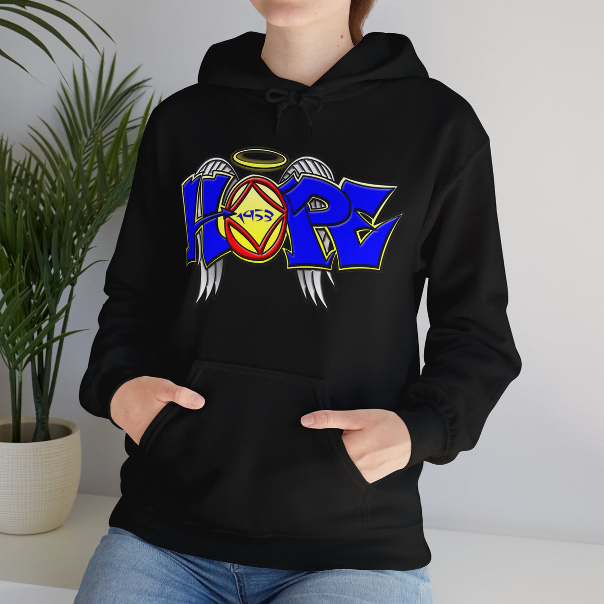 Hope Wings Graffiti Style dtg Hoodie