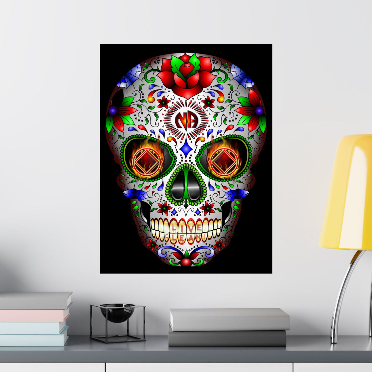 NA Sugar Skull 1 Vertical Posters