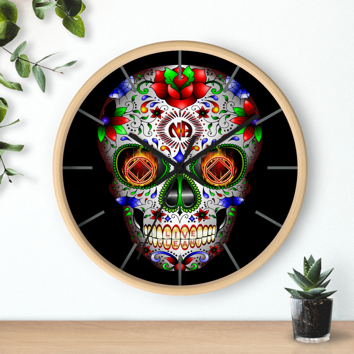 Sugar Skull Wall clock