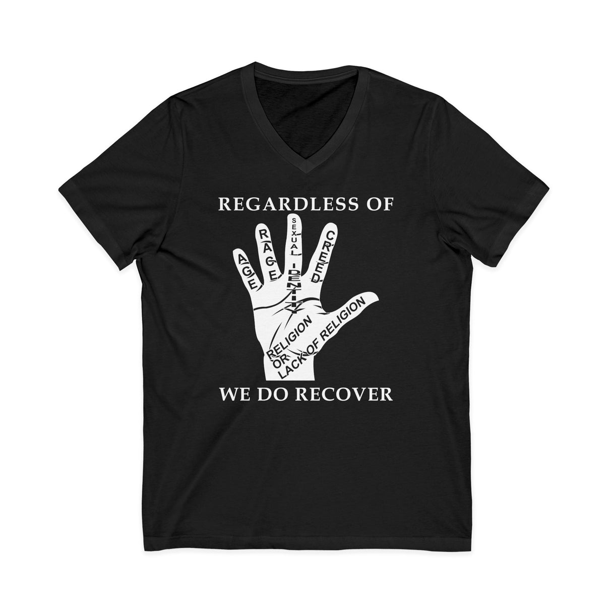 Regardless Of - We Do Recover dtg V-Neck Tee