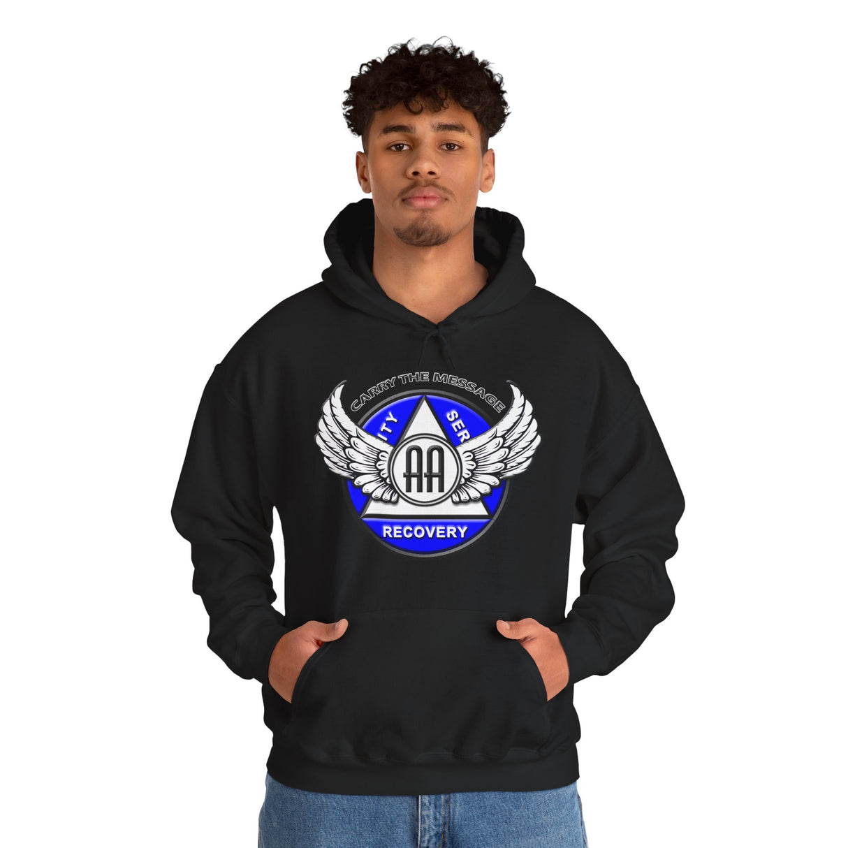 Winged AA Symbol dtg Hoodie