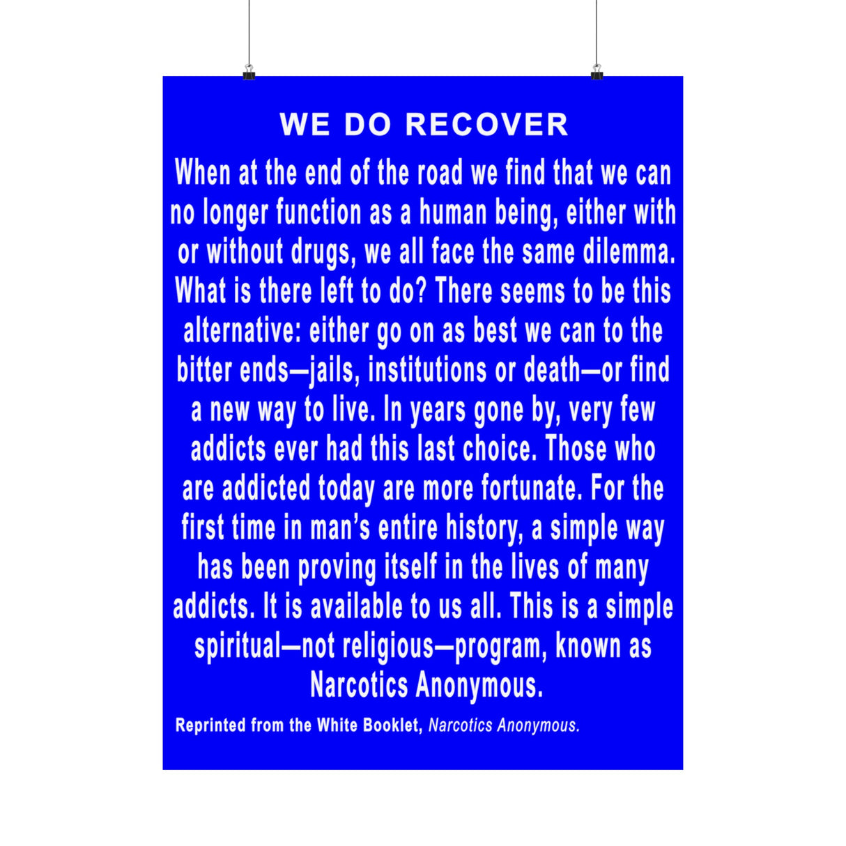 We Do Recover Vertical Posters