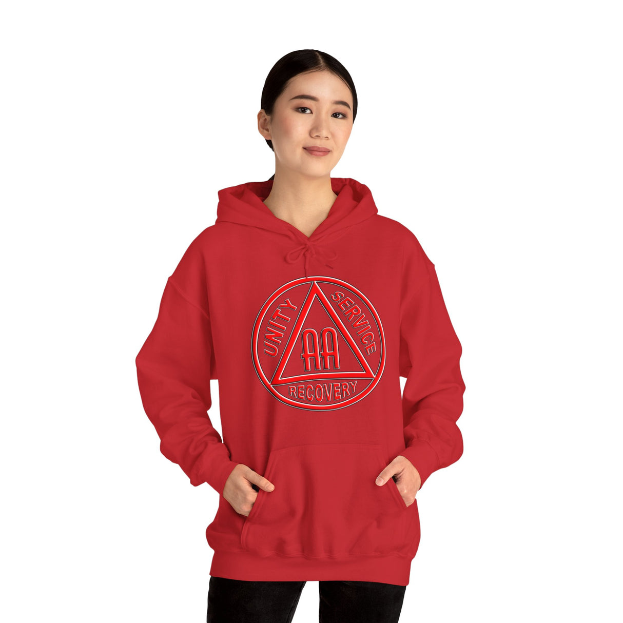 AA Black & Red Symbol dtg Hoodie