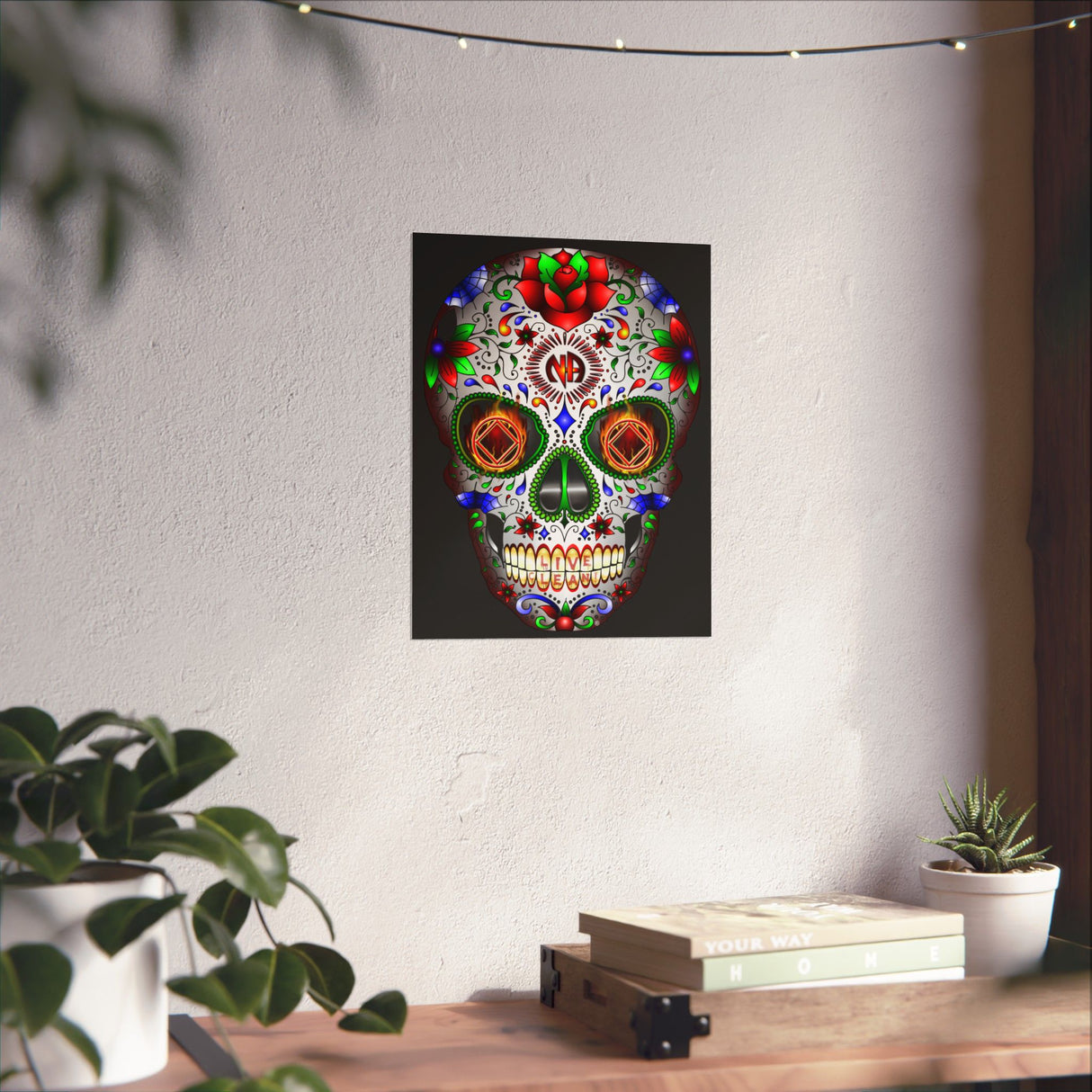NA Sugar Skull 1 Vertical Posters