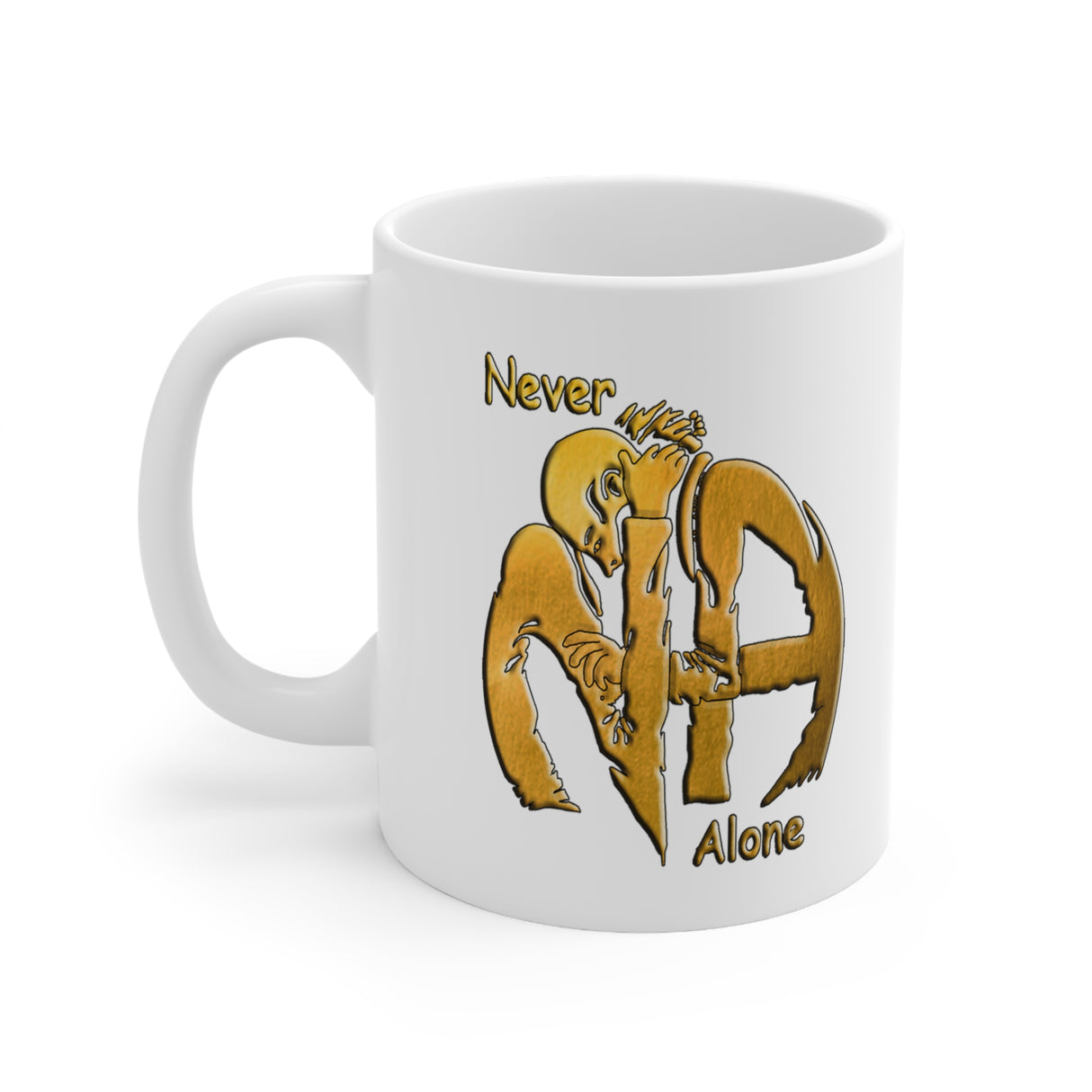 Hugs Never Alone 11oz Ceramic Mug
