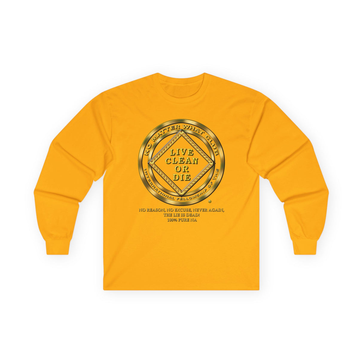 No Matter What Club Gold Long Sleeve dtg Tee