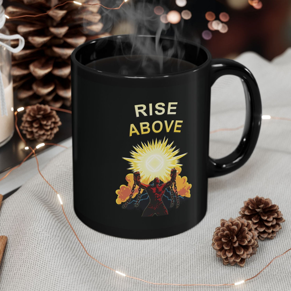 Rise Above V.2 11/15oz Black Mug