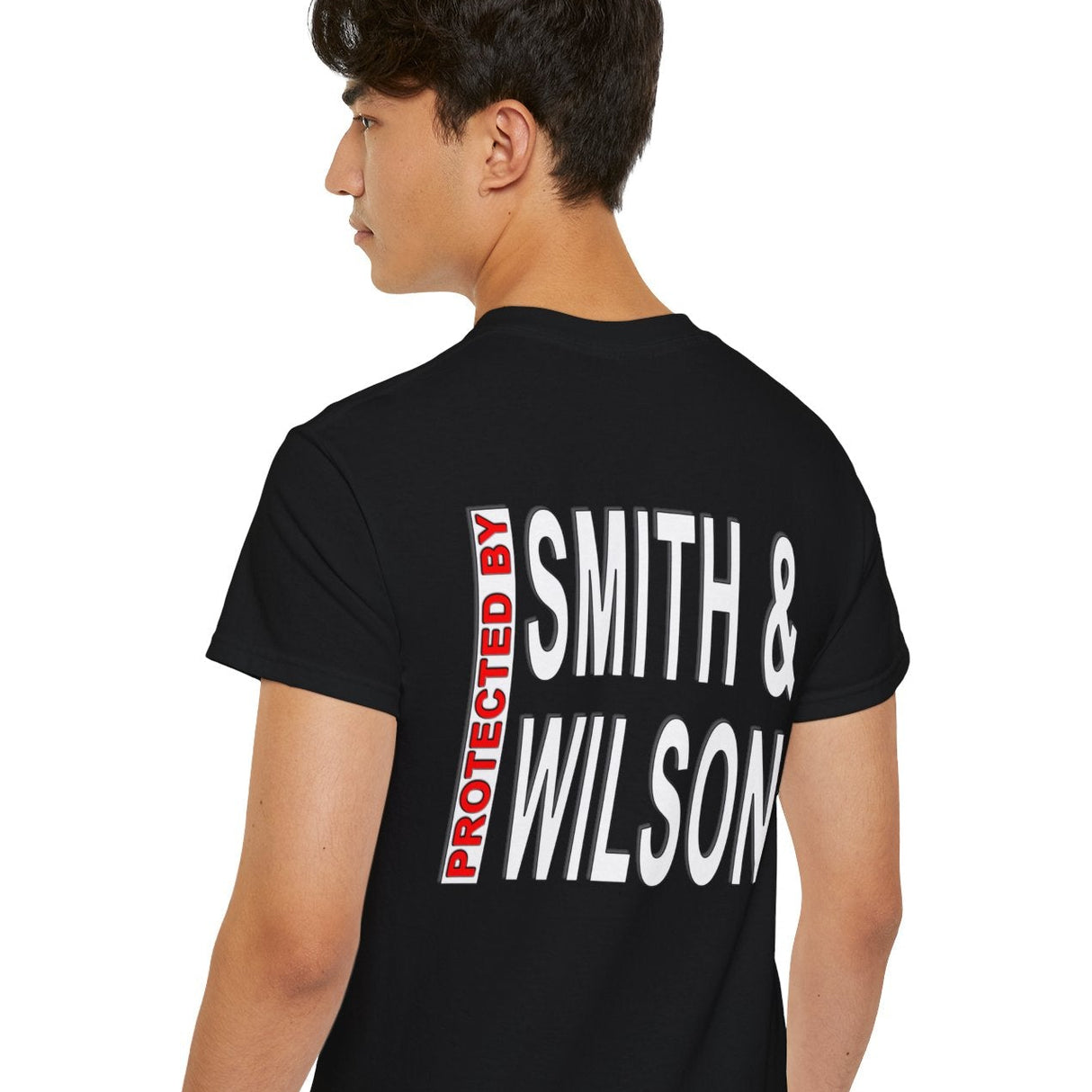 Protected By Smith & Wilson Back Side Image AA dtg Tee