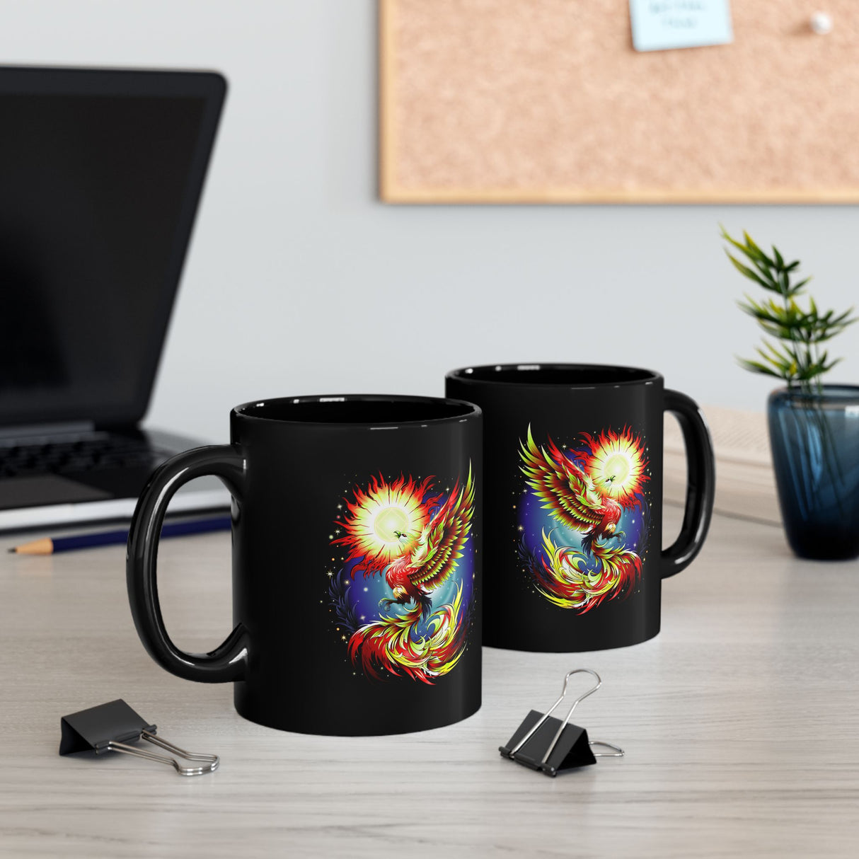 Phoenix Rising V.2 11oz Black Mug