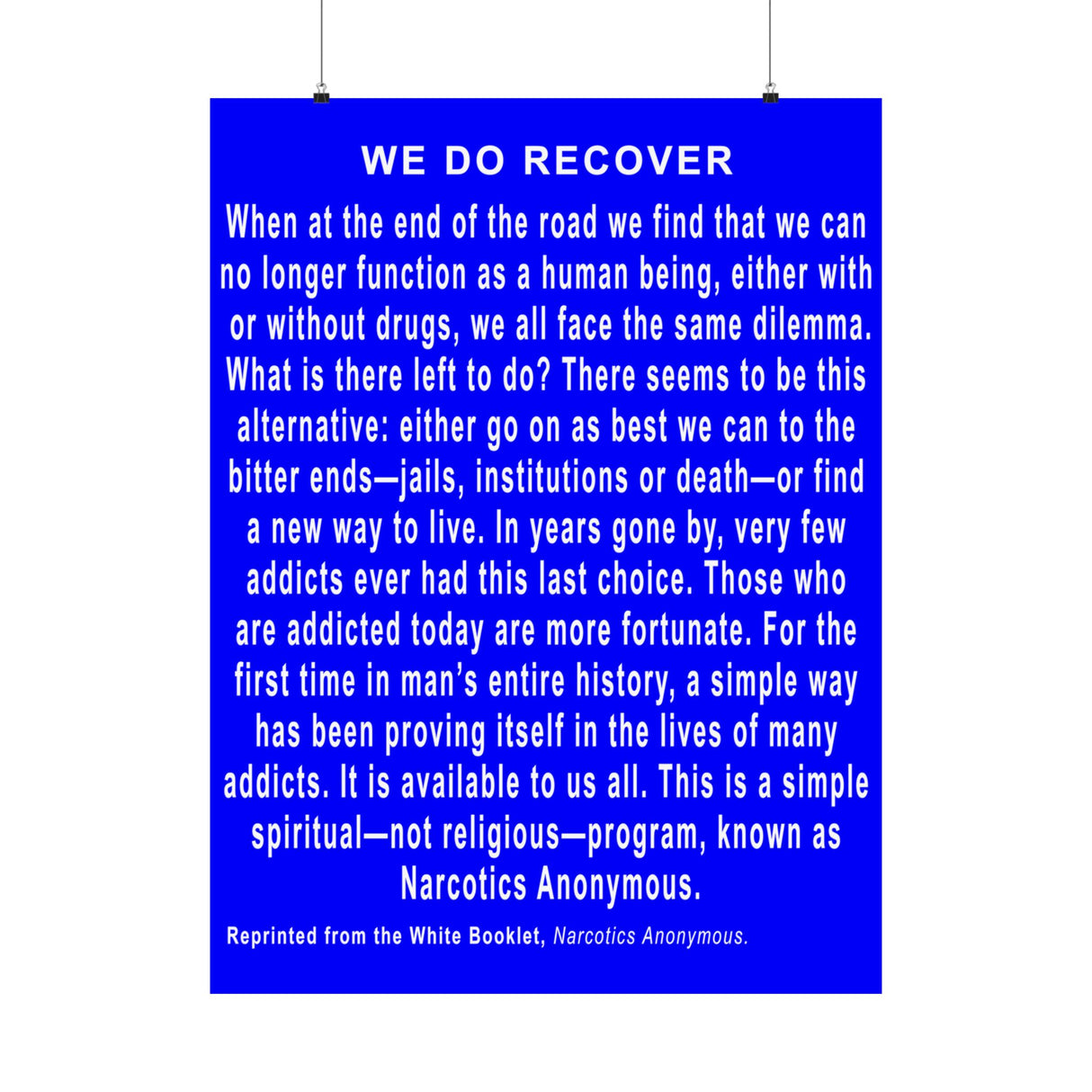 We Do Recover Vertical Posters