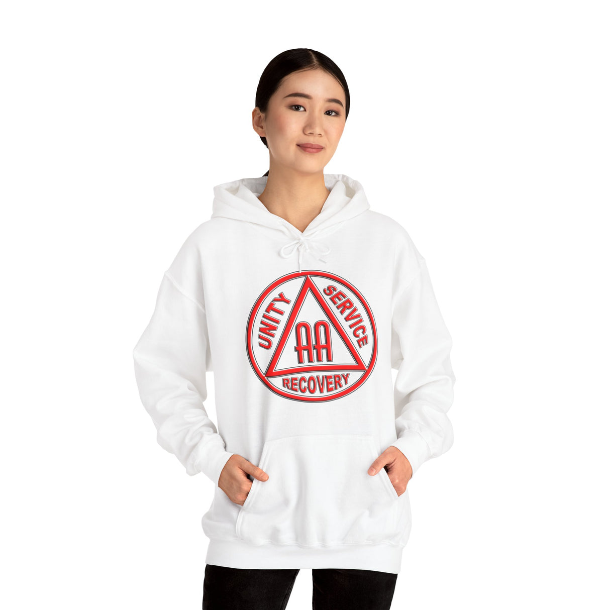 AA Black & Red Symbol dtg Hoodie