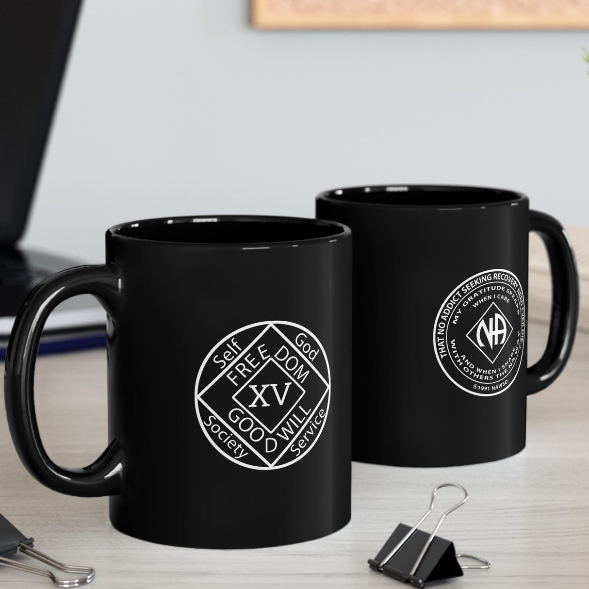 NA Medallion Clean Time 11/15oz Black Mug