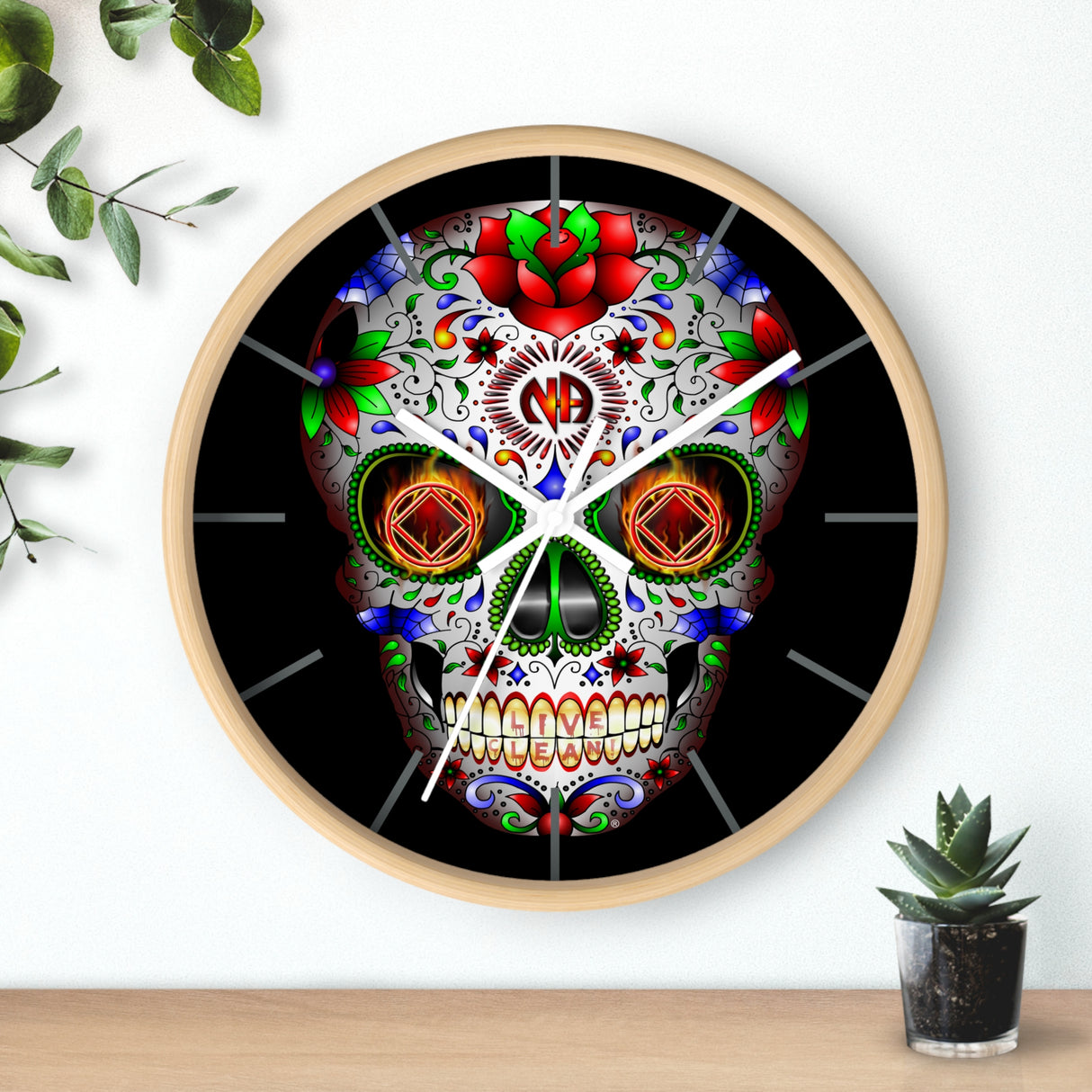 Sugar Skull Wall clock