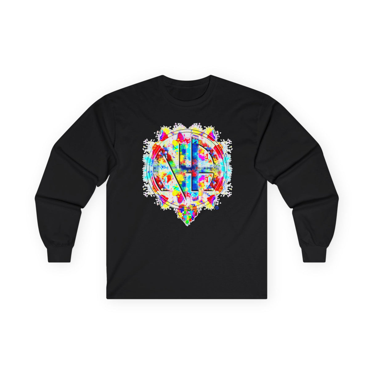 Splattered NA Symbol Long Sleeve dtg Tee