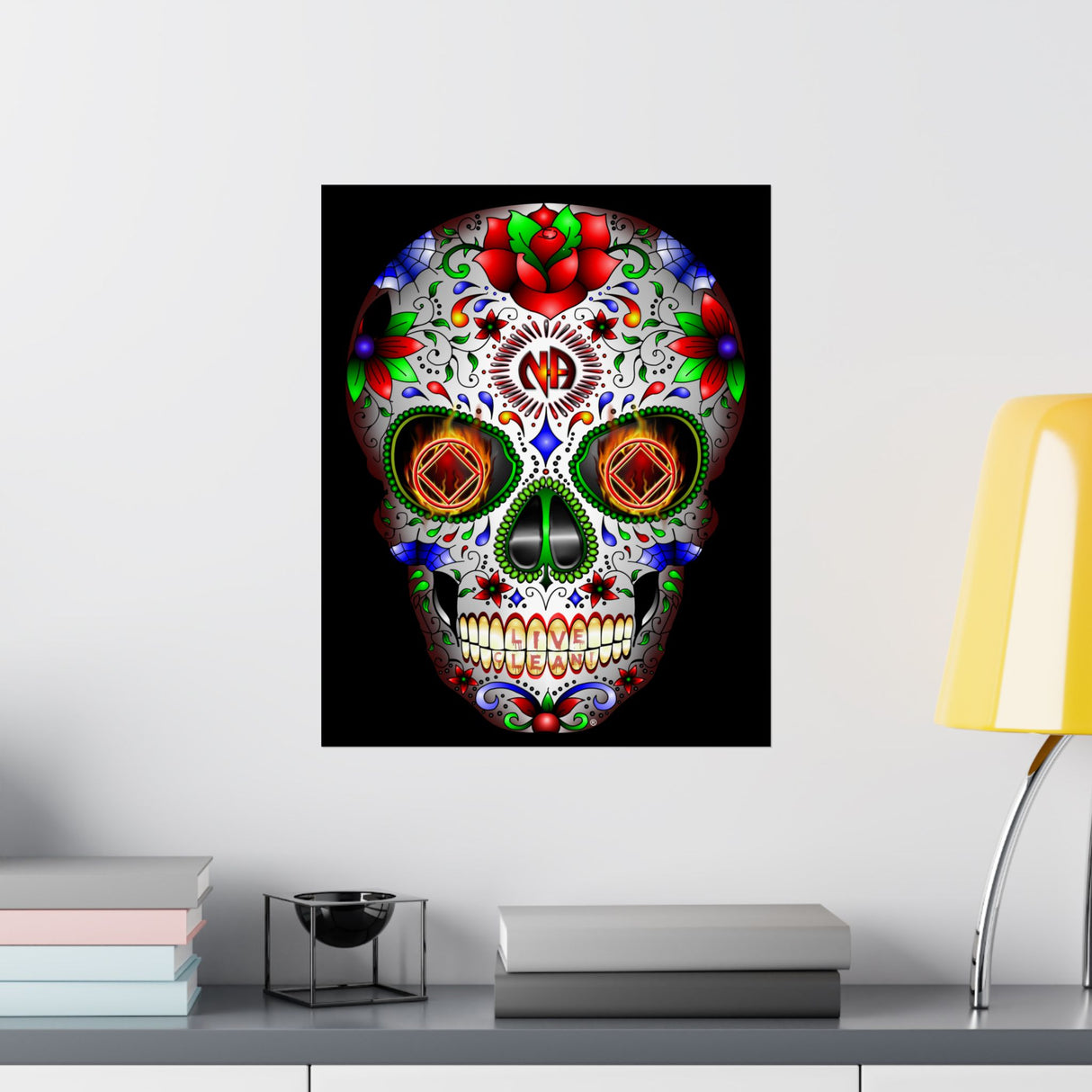 NA Sugar Skull 1 Vertical Posters