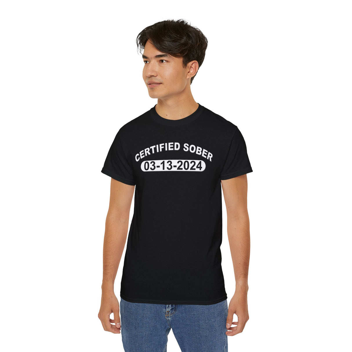 Custom AA Certified Sober Date Unisex Tee