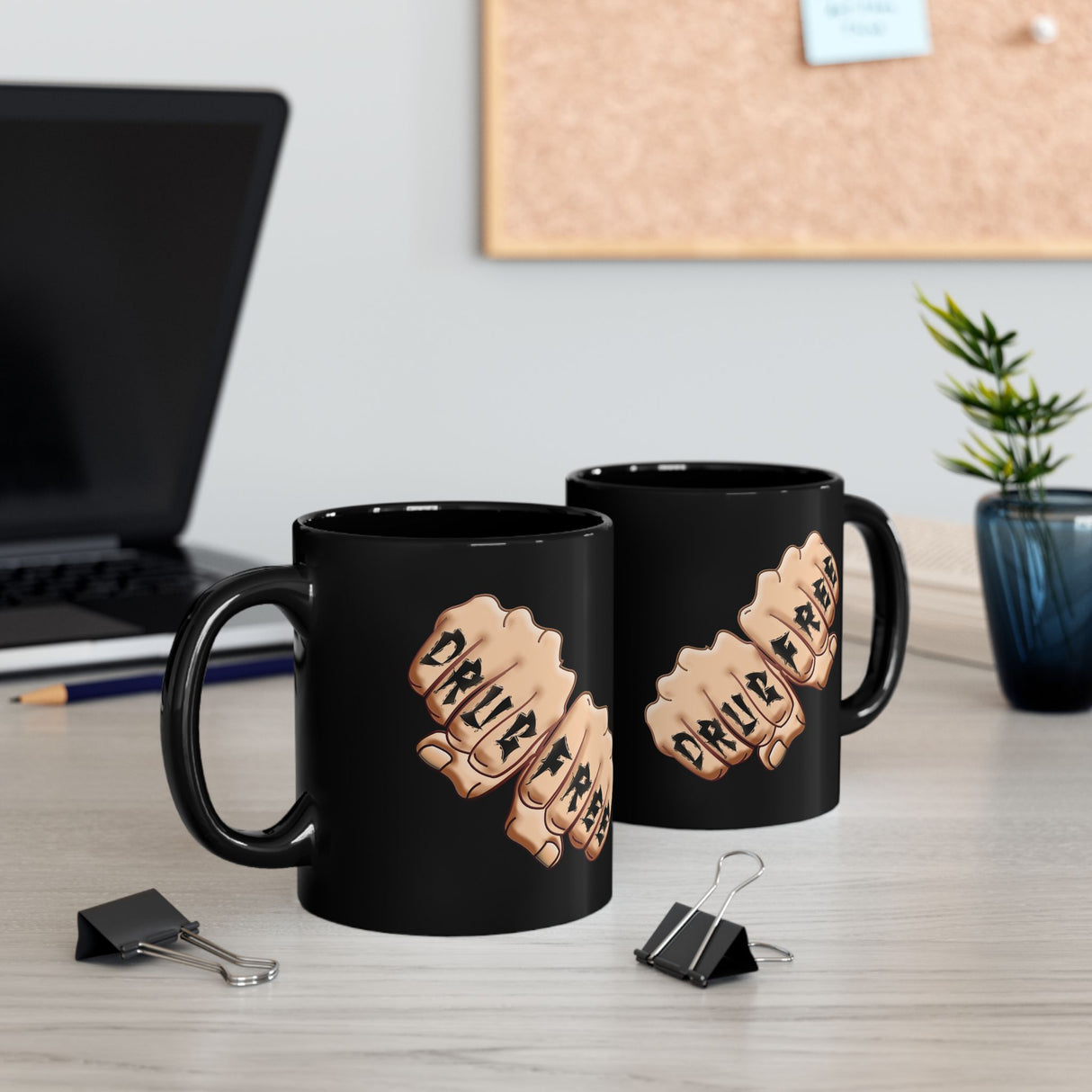 Drug Free Fist 11/15oz AA/NA Ceramic Mug
