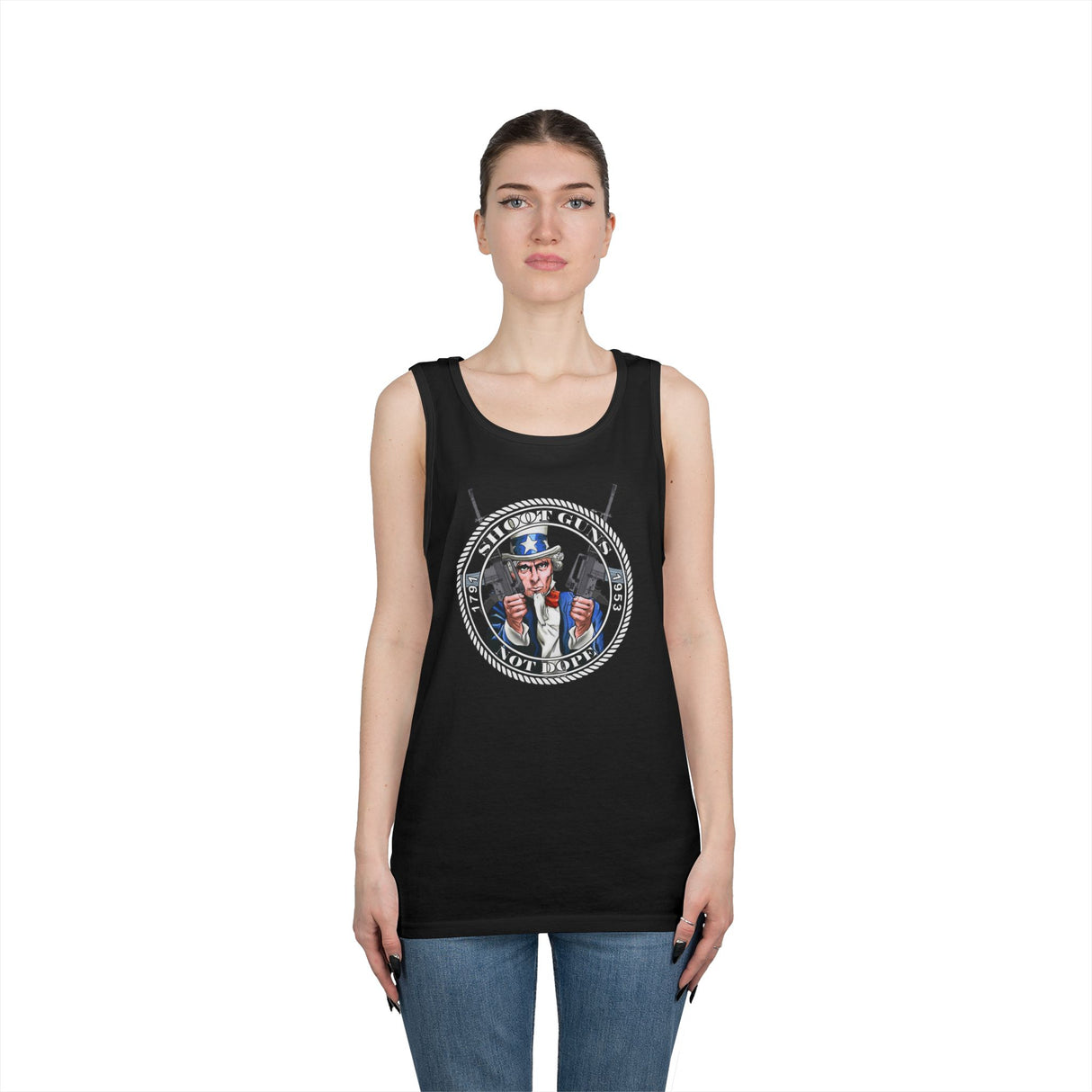 Shoot Guns Not Dope NA dtg Tank Top
