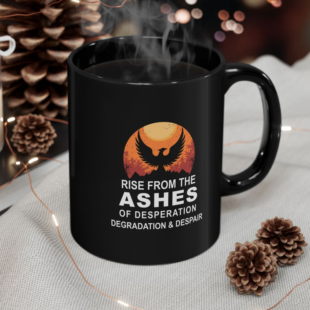 Rise From The Ashes 11/15oz Black Mug