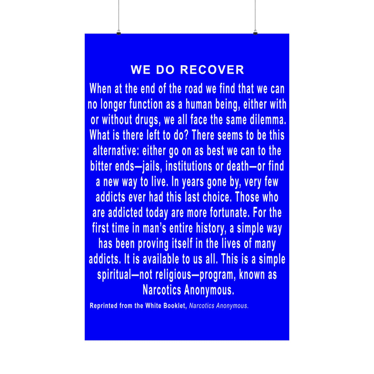 We Do Recover Vertical Posters
