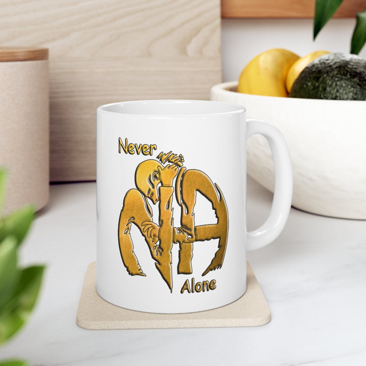 Hugs Never Alone 11oz Ceramic Mug