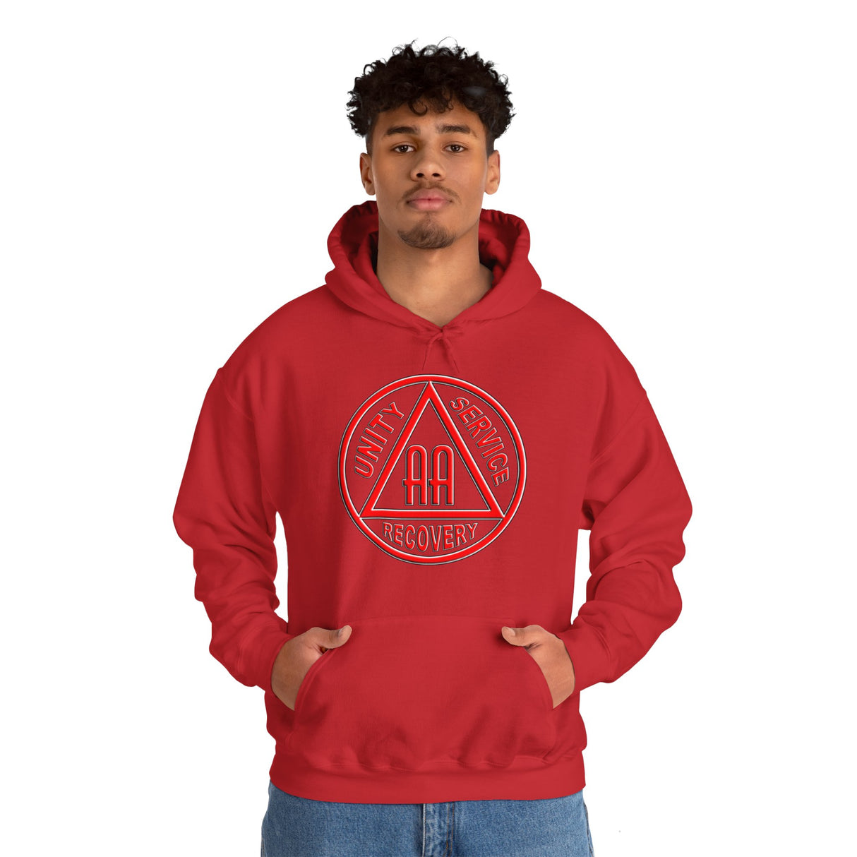AA Black & Red Symbol dtg Hoodie