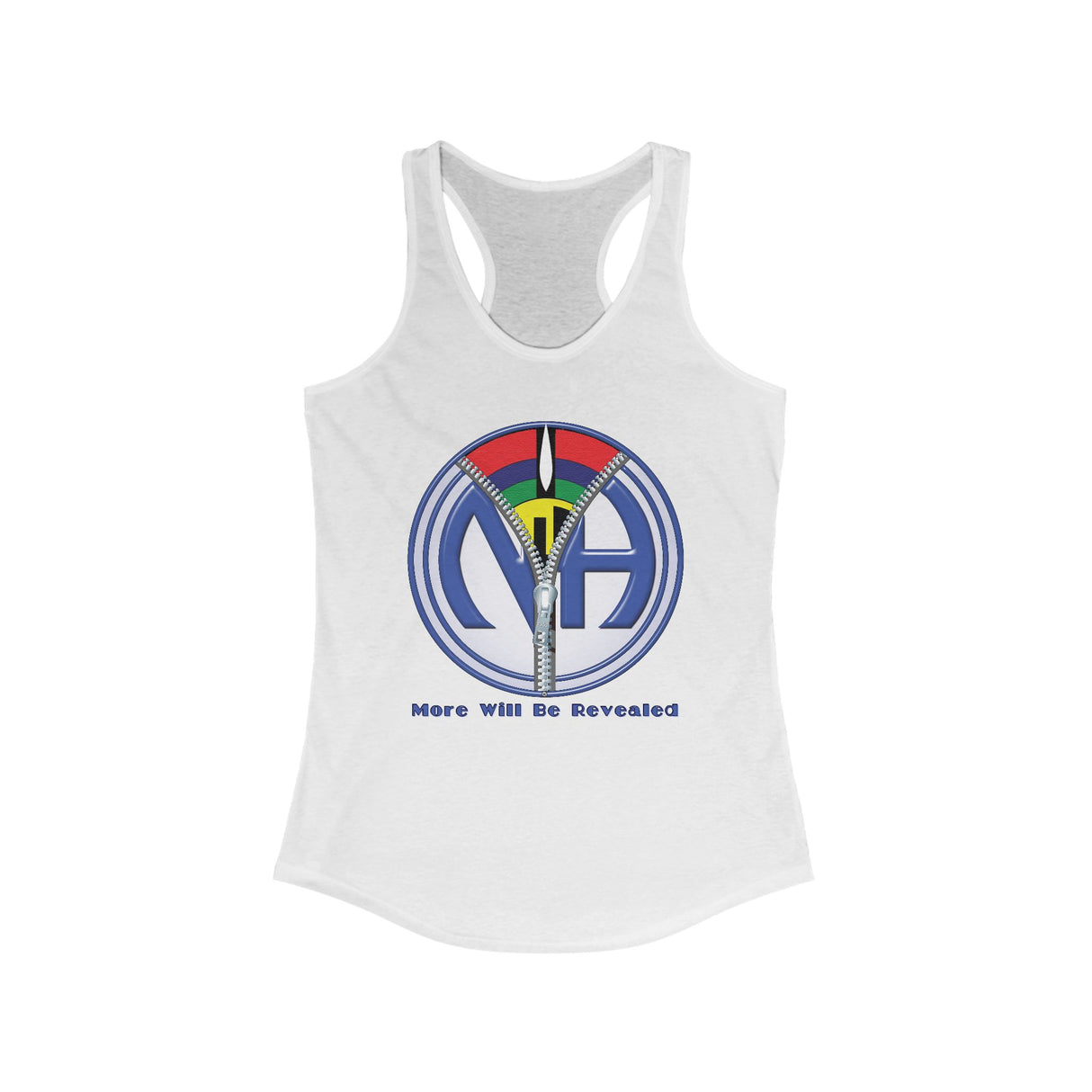 More Will Be Revealed NA Racerback Tank