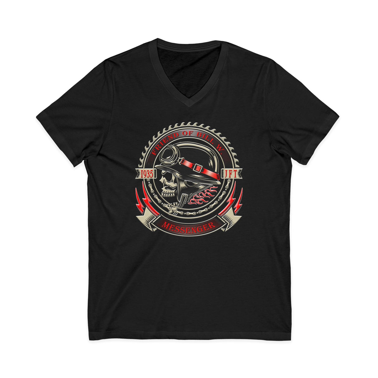 Bill W 1935 Messenger AA V-Neck Tee