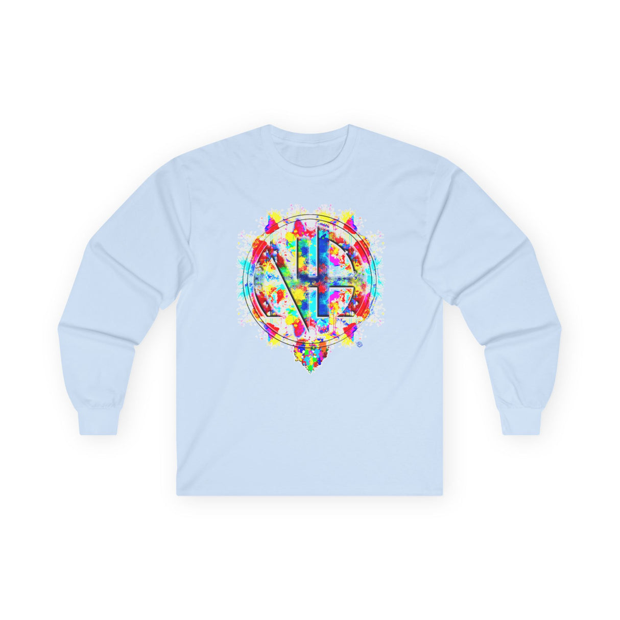 Splattered NA Symbol Long Sleeve dtg Tee