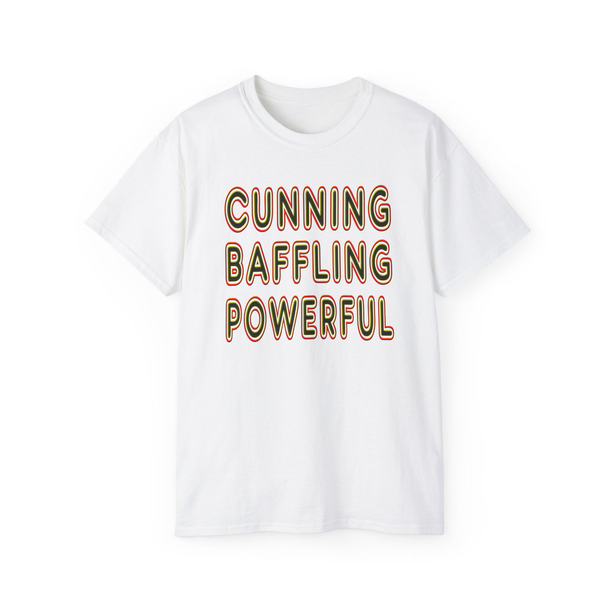 Cunning Baffling Powerful dtg Tee