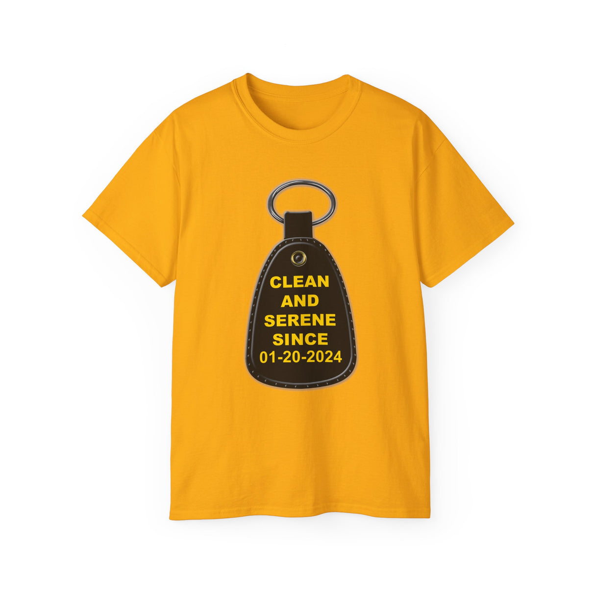 Custom Clean & Serene Since Key Tag Tee