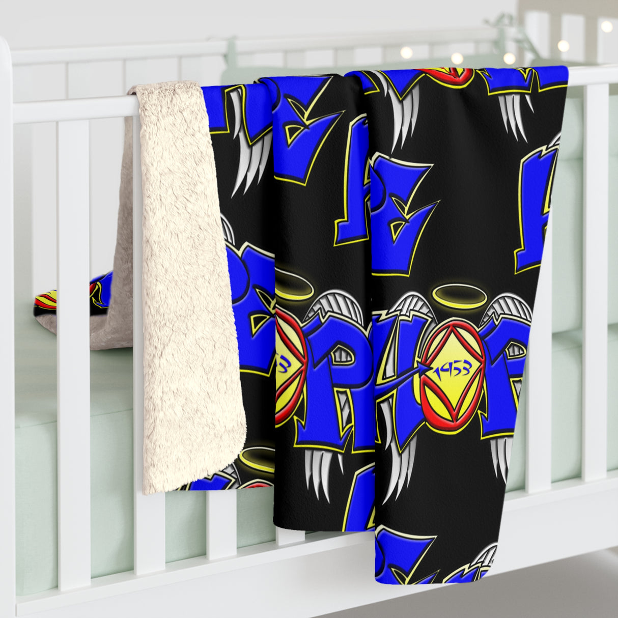 Hope Wings Graffiti Fleece Blanket