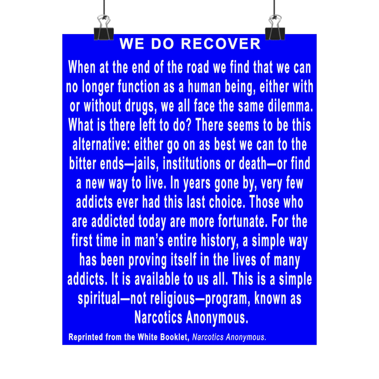 We Do Recover Vertical Posters