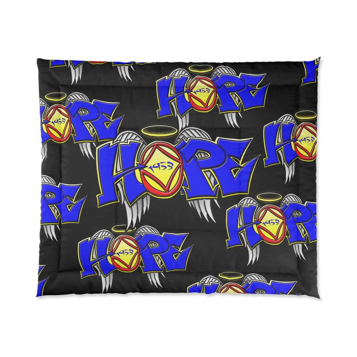 Hope Wings Graffiti Comforter